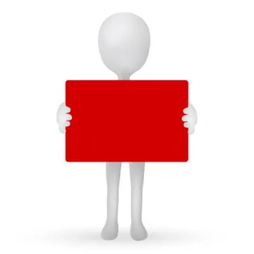 Eps vector 10 - small 3d man hands holding a board Stock Illustration