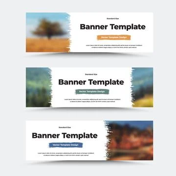 EPS vector banner template, for social media, advertising, presentation. Stock Illustration