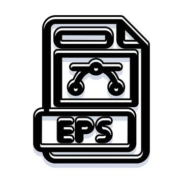 Eps vector file icon representing digital document format イラスト素材