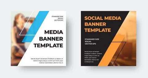 EPS vector web banner template, with diagonal linear color elements, place fo Stock Illustration