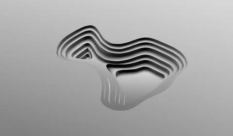 Eps10. 3d Topological map of mountains and hills. Cartography and topology. V Stock Illustration