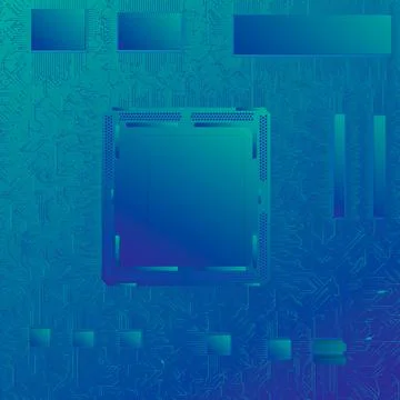 Eps10. AI. Circuit board. Technology background. Central Computer Processors  Stock Illustration