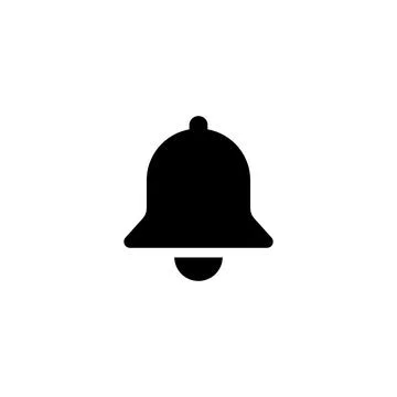 Eps10 black vector bell solid icon illustration Stock Illustration