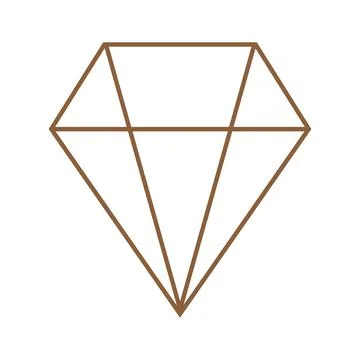 Eps10 brown vector diamond line icon in simple flat trendy style isolated on Stock Illustration