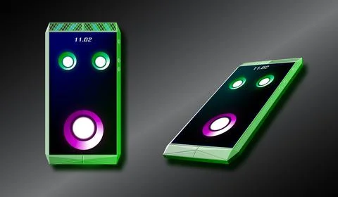 EPS10. Cellular telephone. 3d isometry. Mobile device. Modern technologies of 스톡 일러스트