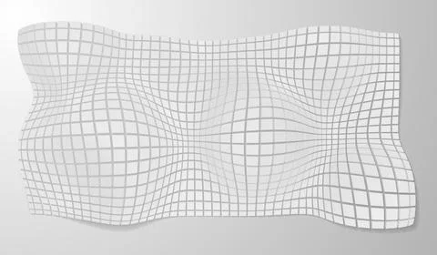 Eps10. Curved surface made of deformed cubes or tiles. Vector illustration in Stock Illustration