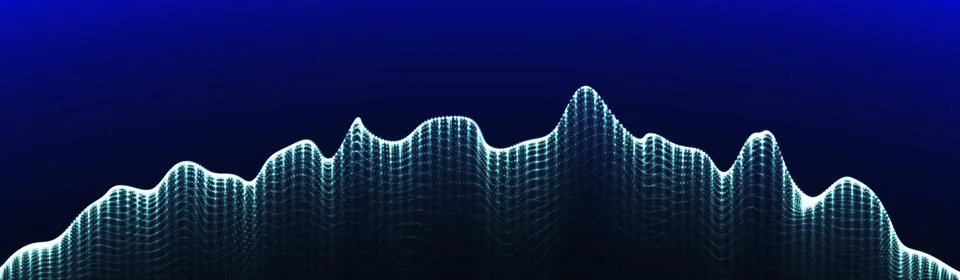 EPS10 format. Array with Dynamic Emitted Particles. 3D Technology Style. A Gl Stock Illustration