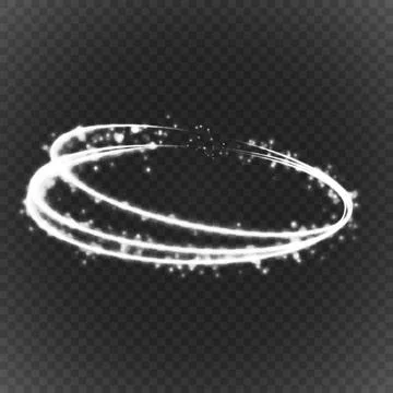 EPS10. Glow light effect. Circular lens flare. Abstract rotational lines. Pow Stock Illustration