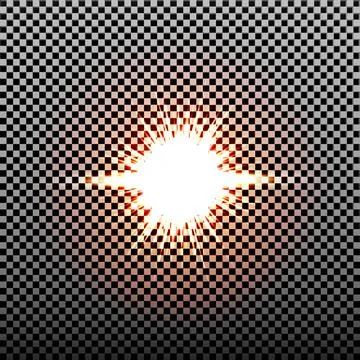Eps10. Glow light effect. Starburst with sparkles on transparent background. Stock Illustration