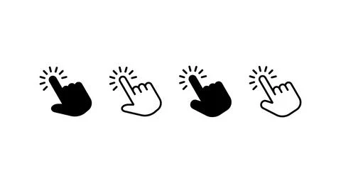 Eps10 Hand cursor icon set. Stock Illustration