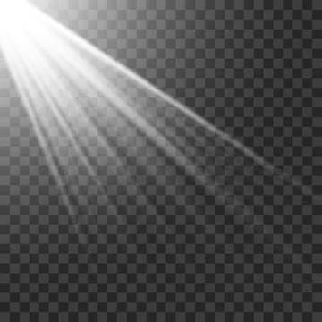 EPS10. Light Spotlight white. Template for light effect on a transparent back Stock Illustration