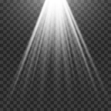 EPS10. Light Spotlight white. Template for light effect on a transparent back Stock Illustration