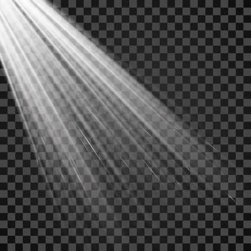 EPS10. Light Spotlight white. Template for light effect on a transparent back Stock Illustration