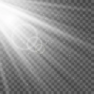 EPS10. Light Spotlight white. Template for light effect on a transparent back Stock Illustration