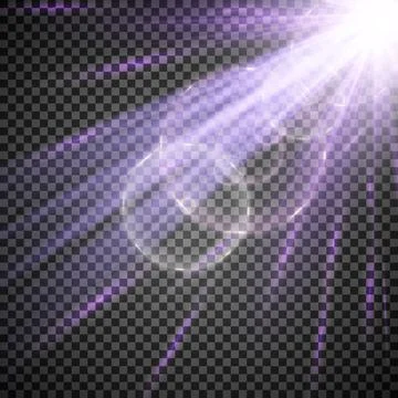 EPS10. Light Spotlight white. Template for light effect on a transparent back Stock Illustration
