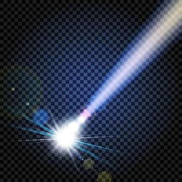 EPS10. Light Spotlight white. Template for light effect on a transparent back Stock Illustration