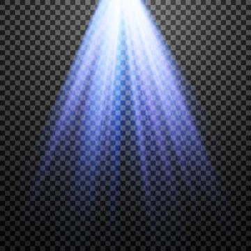 EPS10. Light Spotlight white. Template for light effect on a transparent back Stock Illustration