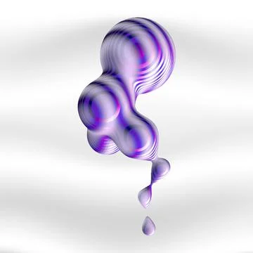 Eps10. Metaball element with striped texture. The liquid droplets on a light Stock Illustration