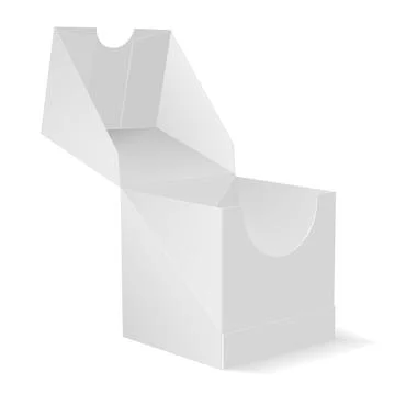 Eps10. mock up of the packing box. A box with an open lid in perspective. 3d Stock Illustration