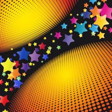 Eps10 party stars vector background. Stock Illustration