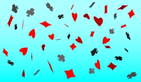 Eps10. Pattern card suits. Casino and shape, decoration and game and poker. V Stock Illustration
