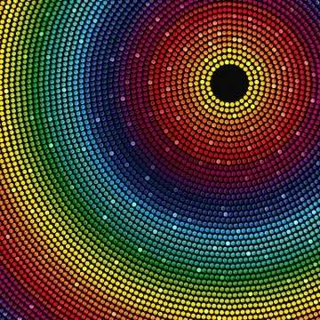 Eps10 rainbow dots background Stock Illustration