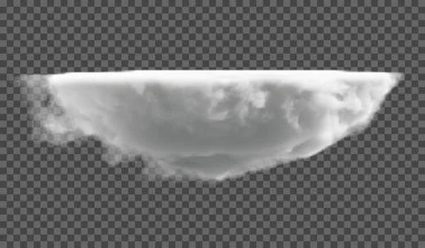 Eps10. Realistic fluffy dense clouds on a transparent background. Element for Stock Illustration