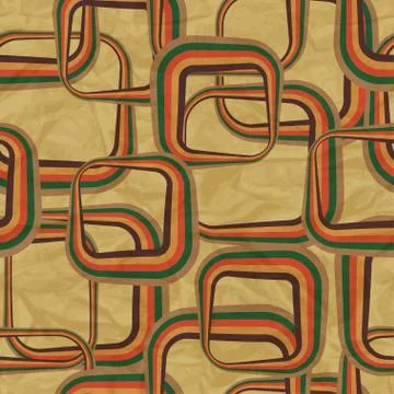 EPS10 retro seamless pattern on vintage old paper 스톡 일러스트