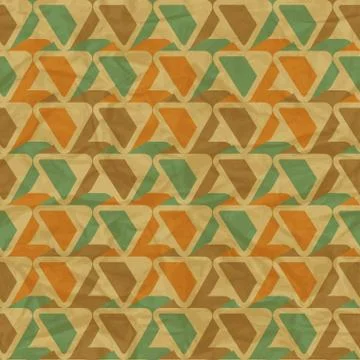 EPS10 retro seamless pattern on vintage old paper Stock Illustration