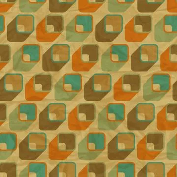 EPS10 retro seamless pattern on vintage old paper Stock Illustration