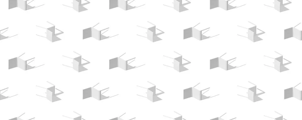 Eps10. Seamless pattern of chairs with shadows on the floor. Vector backgroun Stock Illustration