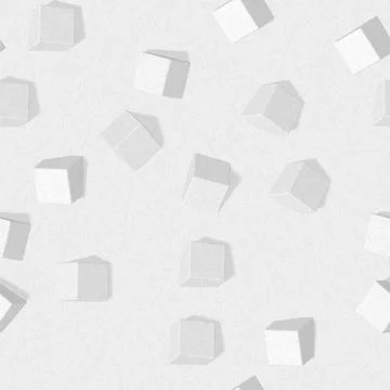 Eps10. Seamless pattern with three-dimensional cubes. Abstract mosaic of whit Stock Illustration