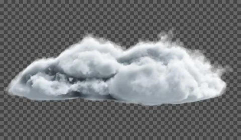 Eps10. Transparent special effect stands out with fog or smoke. White cloud v Illustrazione stock