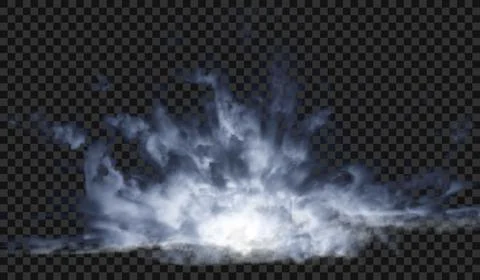 Eps10. Transparent special effect stands out with fog or smoke. White cloud v Illustrazione stock