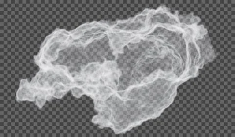 Eps10. Transparent special effect stands out with fog or smoke. White cloud v Stock Illustration