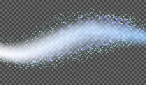 Eps10. Vector Abstract shiny blue color design wave element with glitter effe Illustrazione stock