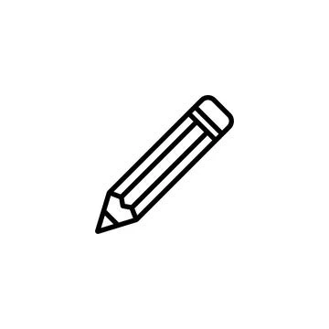 Eps10 vector black Pencil icon outline sign Stock Illustration