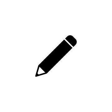 Eps10 vector black Pencil icon outline sign Stock Illustration