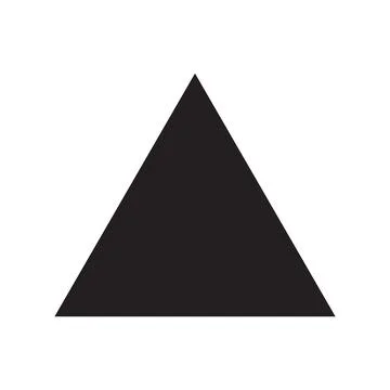 Eps10 vector illstration of a black fill triangle icon, sign, or symbol Stock Illustration