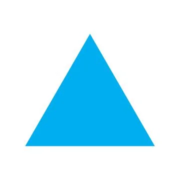 Eps10 vector illstration of a blue fill triangle icon, sign, or symbol Stock Illustration