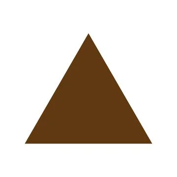 Eps10 vector illstration of a brown fill triangle icon, sign, or symbol Stock Illustration