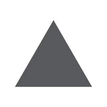 Eps10 vector illstration of a grey fill triangle icon, sign, or symbol Stock Illustration