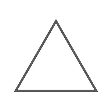 Eps10 vector illstration of a grey outline triangle icon, sign, or symbol Stock Illustration