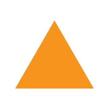 Eps10 vector illstration of an orange fill triangle icon, sign, or symbol Stock Illustration