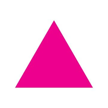 Eps10 vector illstration of a pink fill triangle icon, sign, or symbol Stock Illustration