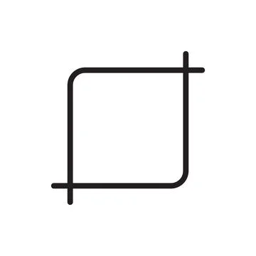 Eps10 vector illustration of a black crop icon, sign, or symbol Stock Illustration