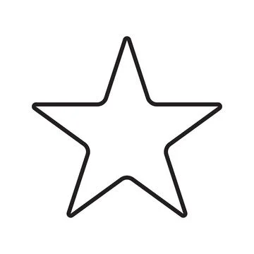 Eps10 vector illustration of a black outline star icon in simple flat trendy Stock Illustration