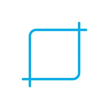 Eps10 vector illustration of a blue crop icon, sign, or symbol Stock Illustration