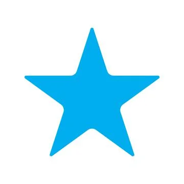 Eps10 vector illustration of a blue fill star icon in simple flat trendy Stock Illustration