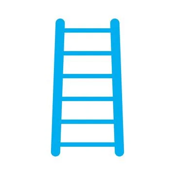 Eps10 vector illustration of a blue fill ladder icon, sign, or symbol Stock Illustration